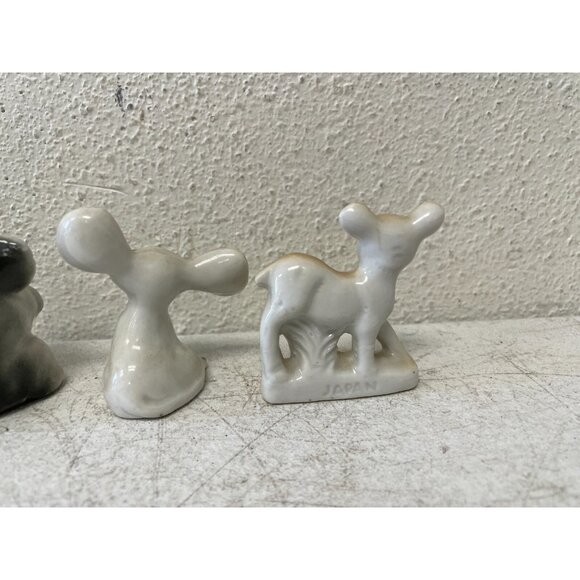 Set Of 5 Vintage Miniature Ceramic Animal Figurines - Cat, Mouse, Rabbit - Picture 8 of 11